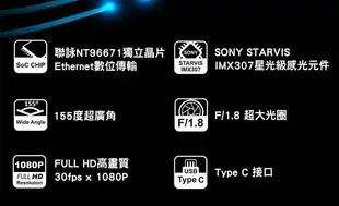 NEXTBASE A26R【贈車窗擊破器】後鏡頭 Sony Starvis IMX 307 1080P 星光夜視 適用A262 A263