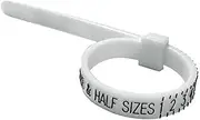 [TOE RINGS & THINGS] MultiSizer Ring Sizing Gauge (1-17 USA Sizes) | Measures Exact Ring Size | Includes Sunshine Jewelry Polishing Cloth | Ring Size Measuring Tool, Plastic, No Gemstone