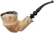 Erik Nording Pipe Organic Flowing Shapes Handmade Smoking Pipe, Signature Black