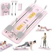 Advwin Pilates Reformer Machine,Multifunctional Abdominal Board,Pilates Board with Elbow Support-Kneeling Pad-Elastic Rope,Ab Exercise Board Home Fitness Equipment for Core Workout