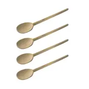 4x Euroline 35cm Wooden Spoon Kitchen Food Stirring/Mixing Cooking Utensil Beige