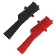 2pcs Insulated MultiMeter Test Lead Meter Alligator Clip Crocodile Clamp Pro,UU