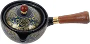 SOLUSTRE 1Pc Ceramic Retro Side Handle Teapot Handheld Kettle for Tea Lovers Elegant Design for Home Parties Easy to Clean Material Present for Friends Family