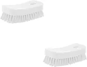 NULYLU 2pcs Portable Nail Cleaning Brush Hand Fingernail Scrub Tool Set for Home