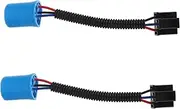 2pcs Car Cable Fog Light Adapter Headlight Connector Plug Wiring Harness Converter Connector Conversion Harness Plug Headlamp Socket Extension Wire Adapter Plastic