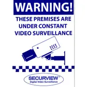 Securview UV Resistant Corflute CCTV Warning Sign A4 Size Blue Print
