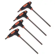 4pcs T-Handle Hex Key 5mm S2 Metric Size Wrench for Auto Maintenance