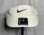 Nike Dri-Fit ADV Running Tennis Cap Sun Visor Logo Unisex Adult Cream L/XL