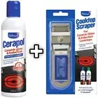 Hillmark Cerapol Ceramic Glass & Induction Cooktop Cleaner + Scraper Pack Set