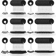 Arrowbash 3600 Pcs Fishing Bobber Stoppers 6 in 1 Black Rubber Float Sinker Stops, Oval and Column Beads Bobber Stops, l M S Size Float Stop