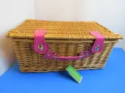 NEW Lilly Pulitzer Large Wicker Picnic Basket Bloomin Cacoonin