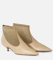 [The Row] The Row Leather and mesh ankle boots AU 6 beige