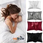 2pc Satin Silk Pillow Cases Cushion Cover Pillowcase Home Decor Slip Protector