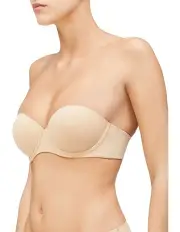 [Calvin Klein] Strapless Push Up Bra in Beige