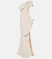 [Maticevski] Maticevski Provenance ruffled one-shoulder gown AU 12 white