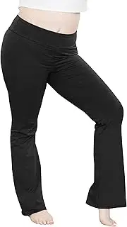[STRETCH IS COMFORT] Women Plus Size High Waist Cotton Bootcut Yoga Pants | XL-7X
