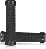 Mountain Bike Bicycle Handlebar Grips Hand Grip Cycling Lock-On Ends (Black)