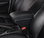 APNHUZ Car Arm Rest Compatible with Fiesta Car Armrest Box Interior Parts Retrofit Accessories Central Console Storage Box Arm Rest Ashtray USB(D1 red line)