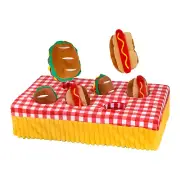 PATCHWORKPET PWP92059 Snacks at a Picnic 14" Interactive Dog Toy Set Puppy