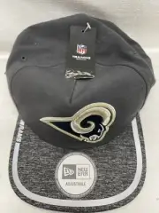 New Era 9Fifty Cap NFL Rams Training Hat Gray Adjustable OSFM