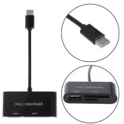 USB C 3 in 1 Hub Adapter Converter, Multi Port Adapter SD Card Reader Adapter