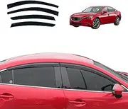 OAD4X4 Weathershields Compatible with Mazda 6 GJ Sedan 2012-Onwards, Weather Shields Window Visors Wind Deflectors Sun Rain Guard 4PCS Set