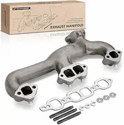 A-Premium Left Side Exhaust Manifold Kit W/Gasket, Nut, Studs & Washer Compatible with Chevrolet Malibu, Camaro & Buick Regal, Skylark, LeSabre, Century & GMC C15, C1500, C25 & Oldsmobile & Pontiac