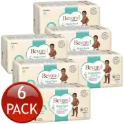 6 x Babylove Beyond Nappy Pants Size 4 Toddler 9-14Kg Unisex Nappies Pad 36 Pack