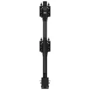 Atdec Heavy Duty Vertical Dual Monitor Mount With F Clamp - Black