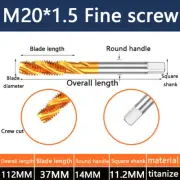 1PCS M20*1.5 Fine screw Titanium plated tap stainless steelwit hcobalt helix