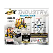 129pc Construct IT DIY 2in1 Industry Work Set Toy w/Tools STEM Build Kit Kids 8+