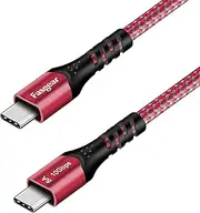 USB C to Type C Cable, 1m USB 3.1 Type C Gen 2 Fast Charge Cable, 100W 20V/5A Power Delivery, 10Gbps Data Transfer, 4K@60Hz Video Output, Compatible for 16" Mac-Book Pro 2019, Quest3 (3ft,Red)