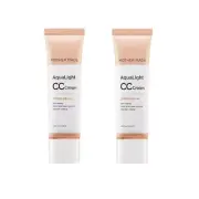 MOTHER MADE Aqua Light CC Cream 40ml x 2PCS - Lightweight Color Correcting