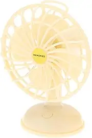TENOL Dollhouse USB Desk Fan Dollhouse Furniture 1/12 1/6 Scale Dollhouse Accessories for Mini Room DIY Projects Accessories Decor, Yellow