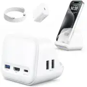 8-in-1 USB-C Docking Station with Phone Stand and 4K HDMI Output
