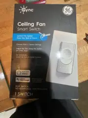 GE Cync Alexa Google Wi-Fi Smart Ceiling Fan Switch Neutral Wire - White #2434