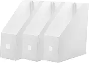 OFFSCH 3Pcs Desktop Document Organizer Elegant File Folder Storage Box Stylish Magazine Holder for Office Design for Keeping Your Workspace Tidy