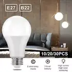 E27/B22 Bayonet Screw 7W9W12W15W Cool/Warm White 10X20X30X Lamp Globe Led Bulb