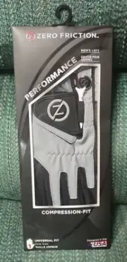 Zero Friction Men's Golf Gloves Left Hand One Size Gray & Black