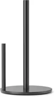 Black Paper Towel Holder – Stainless Steel Countertop with Weighted Base