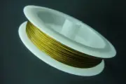 50m Spool Gold Stainless Tiger Tail Beading Wire 0.45mm Jewellery Making Craft