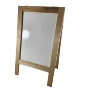 Double Sided White Board Chalk Board Easel Wood Frame 10 Inches