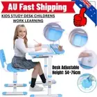 Kids Table Chair Set Children Study Desk w/ Lamp Write Reading Adjustable Height