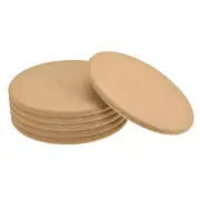 160mm(6.3") Round Coasters 10mm Thick Cork Cup Mat Pad Round Edge 6pcs