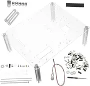 Vaguelly 1 Set Open Frame Computer Case for Matx Motherboards Sturdy Transparent with Stable Base for PC Graphics Cards and DIY Builds