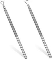 Scratch Off Tool, 2Pcs Stainless Steel Lottery Scratcher Tool, Lottery Ticket Scratcher with Comfortable Grip, Metal Ticket, Metal Scratch Remover
