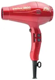 Parlux 3800 Red Hair Dryer Ceramic & Ionic Super Compact Hairdryer