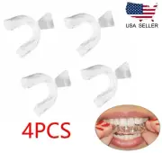 4PCS Silicone Mouth Guard Night Sleep Teeth Clenching Grinding Dental Bite US