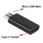 Type-C Male Connector to Micro USB 2.0 Female USB 3.1 Converter Data Adapter