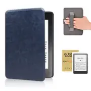 StylePro, Combo Kindle Paperwhite 6.8” case with hand strap and screen protector, blue